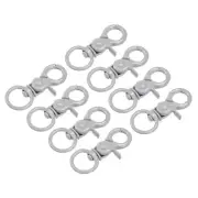 44mm Swivel Clasps Lanyard Snap Hook Claw Clasp for DIY Grey, 8Pcs