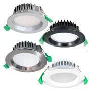 98mm LED Downlight 12w Chrome, Black, Silver, White CCT ICDLR1290, ICDLR12WCCT Eurotech