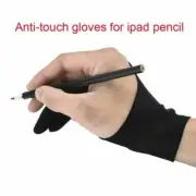 Two Finger Anti-fouling Glove Drawing & Pen Graphic Tablet Pad For Artist Black