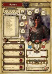 Baldur's Gate 3 Karlach Character Sheet high res. On photo papper!