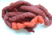 2 shades orange and rusic orange Wool Roving for Felt, Spin, Knit Crafts 4.7 oz
