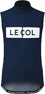 [LE COL] Men's Sport Logo Gilet | Sleeveless Cycling Jacket | Windproof, Showerproof, Reflective Tabs | S-XL