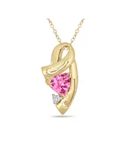 14K 0.82 ct. tw. Diamond & Pink Tourmaline Necklace