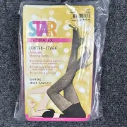 Spanx Star Power Black Center Stage Patterned Shaping Tights Size B Pantyhose