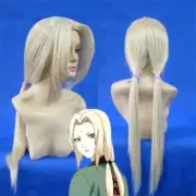 Tsunade Long Side Bangs Light Blonde Cosplay Hair Wig&j