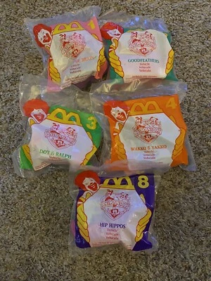 McDonald's Animaniacs Happy Meal 1994. No.s 1,2,3,4, and 8.