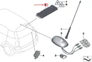 MINI COUNTRYMAN R60 Antenna Amplifier Diversity 9812999 65209812999 NEW GENUINE