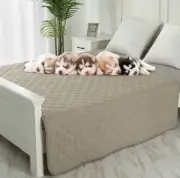 Dog Blanket for Couch Protection Waterproof Dog Bed Cover, Beige, 80”x120”