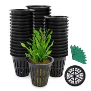 50 PCS 2 Inch Heavy Duty Net Pots,Hydroponic Cups,Garden Plastic Slotted Mesh