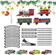 Model Train Set | Classic Electric Train Toy Sound Train Set | Locomotive Model Battery-Powered Railway Kit Christmas Toy for Girls