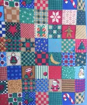 1/3 yard The Cranston Collections Christmas Patchwork print Cotton fabric