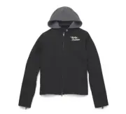 NEW Harley Womens Silver Wing Removable Hood Zip Twill Jacket Small 97410-22VW