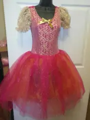 Lace Overlay Romantic length ballet costume Tulle Skirt Glitter top Girls sizes
