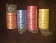 3M TEMFLEX 1700C PHASE COLOR CODE ELECTRICAL TAPE BLUE YELLOW RED ORANGE