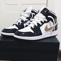 在飛比找Yahoo!奇摩拍賣優惠-【正品】Air Jordan 1 Mid Patent Bl