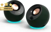 Pebble Pro 2.0 USB-C Computer Speakers, Bluetooth 5.3, RGB Lighting, BassFlex