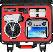 Portable Waterproof Hard Case for DJI Flip Fly More Combo, Offers Space for 7 Batteries, RC2/RC-N3 Remote, Charging Station, 65W Charger, FLip Drone and Other Accessories, Ferrous, Portable Waterproof