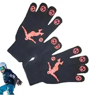 [Generic] Kids Knit Gloves,Kick Ball Pattern Full Fingers Knitted Gloves | Winter Warm Suppliies, Children Knit Mittens For Winter And Cold Weather