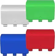 4 Pcs Battery Cover Replacement for Xbox Series X/S, Battery Back Shell Covers Compatible with Xbox Series X/S[NOT for Xbox One/One S/One X Controller](White&Green&Blue&Red)