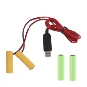 2in1 AA Battery Eliminators Replace 1.5V LR6 AA Batteries USB Power Supply