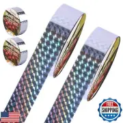 GSINODRS Double Bird Flash Tap, Bird Scare Tape Ribbon - Side Reflective Ribb