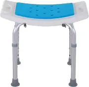 Homcom 6-Level Adjustable Curved Bath Stool Spa Shower Chair Non-Slip
