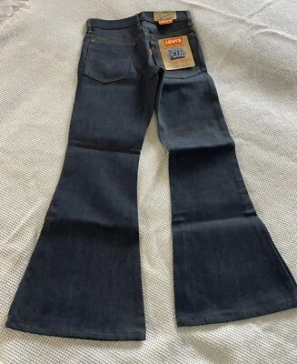 VTG Levi’s Student Big Bell Bottom Deadstock Blue Jeans Denim Orange Tab W25 L28