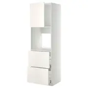 METOD / MAXIMERA hi cab f ov w dr/2 frnts/2 hi drwrs, white/Veddinge white, 60x60x200 cm