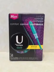 U by Kotex Sleek Tampons• 34 REGULAR UNSCENTED