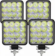 BYBDQKTVEH LED 27W LED Work Light Bar Square Spotlight 12V 24V Offroad LED Light Bar for Truck Offroad Car SUV ATV Headlight Work Light(F16 4 pcs)