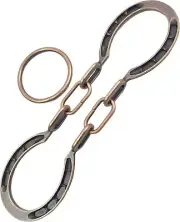 Traditional Brain Teaser, Classical Metal Horseshoe Puzzle (Bronze, Normal)
