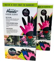(Pack of 2) Easy Hands Clawed Gardening Gloves - 3 Pairs