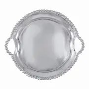 Mariposa String of Pearls Round Handle Tray