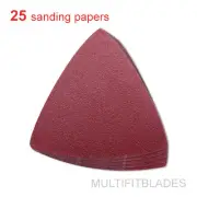 25 Pack: 120 Grit MultiTool Triangular Sanding Sheets - Dremel, Fein, Ridgid +