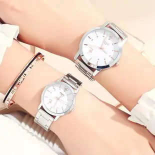 熱銷 mike新款 米可8216時尚學生情侶愛心對錶鋼帶防水石英手錶腕錶5 WG047