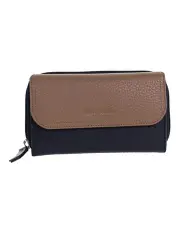 [PIERRE CARDIN] Tri-Fold Tab Wallet in Navy-Taupe