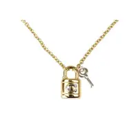在飛比找ETMall東森購物網優惠-COACH 時尚鎖頭鑰匙造型項鍊項鍊 金色