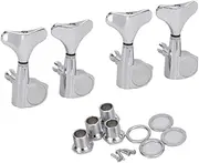 TEMPNAP 4r Bass Tuners Tuning Pegs for Bass Silver Hard Zinc Alloy Replacement for Old Broken Tuners