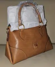 Dooney & Bourke Florentine Satchel 30 Orig $458 Natural