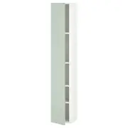 ENHET hi cb w 4 shlvs/door, white/pale grey-green, 30x32x180 cm