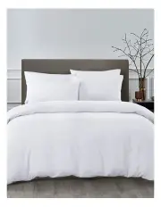 [Royal Comfort] 2000 Thread Count Bamboo Cooling Double 6 piece Sheet & Quilt Cover Set in White