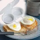 Cooker Steamer Tool Double Cup Draining Egg Boiler Microwave Eggs Egg Steamer