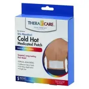 Menthol Cold Hot Medicated Patch 5 Count by Theracare