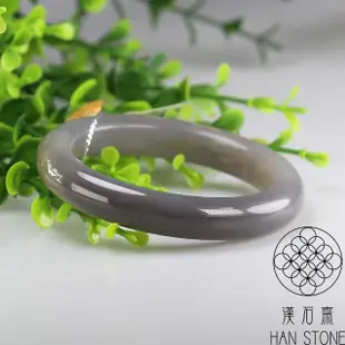 【漢石齋】天然和田玉 描金手鐲玉鐲 煙青種(手圍16.4/版寬10.6mm)