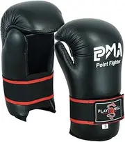 Martial Arts Black Competition Vinyl Semi Contact Sparring Gloves - NEW