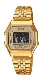 Casio LA680WGA-9B Ladies Gold Tone Digital Stainless Steel Watch