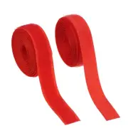 Sew on Hook and Loop Tape, 3/4 Inch Nylon Fastener Strips 2 Yards (Red)