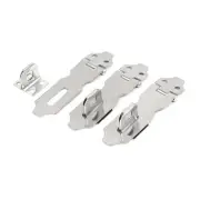 Cupboard Stainless Steel Safety Padlock Door Latch Lock Hasp Staples 2" 3pcs