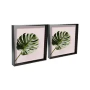 Nicola Spring Acrylic 3D Deep Box Photo Frames - 16" x 16" - Black - Pack of 2