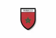 PATCH PATCHES EMBLEM IRON ON GLUE PRINT FLAG world crest morocco
